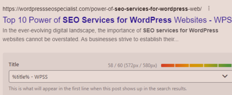WordPress posts for SEO